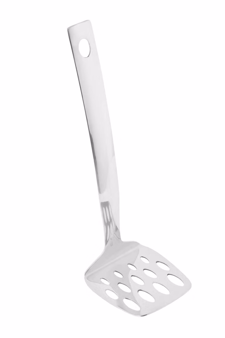 Orsina Stainless Steel Heavy-Duty Potato Masher with Ergonomic Grip in Silver