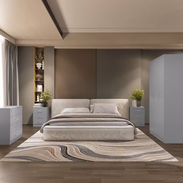 Seconique Dakota 3 Door Wardrobe in Grey