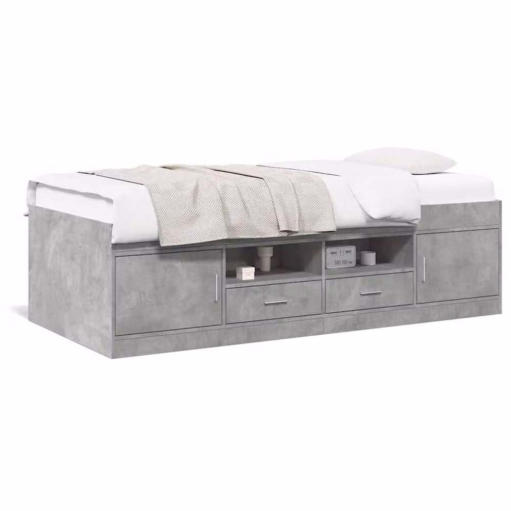 Berkfield Home Versatile Small Single Daybed with Drawers, Concrete Grey – 3