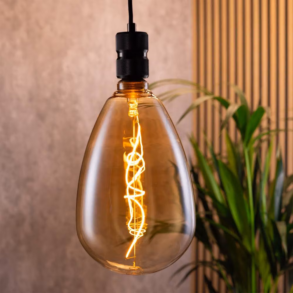 TCP Amber Twist LED Decorative Candle Bulb, Warm White, E27 – 2