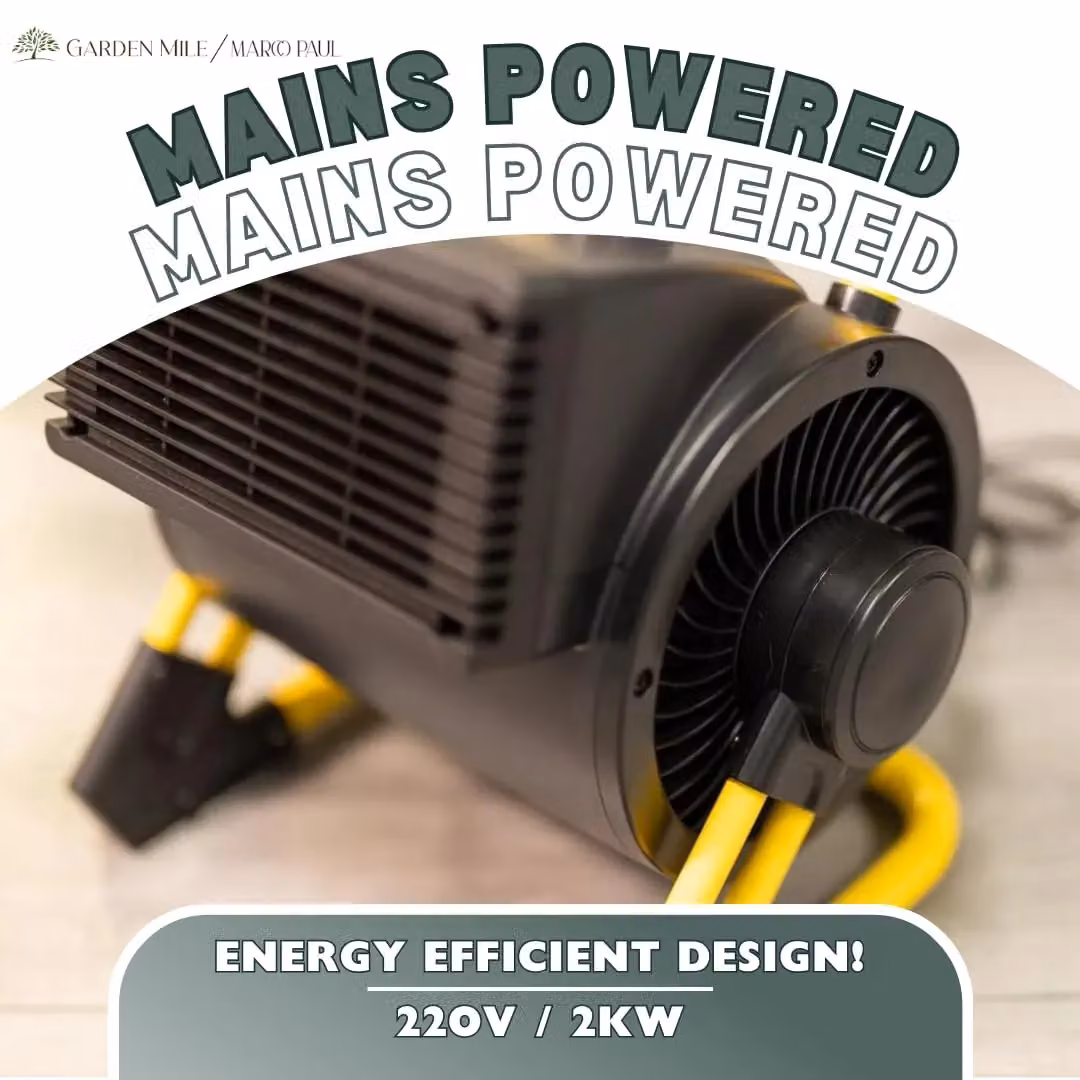 Marco Paul Black Freestanding Fan Heater for Workshops and Commercial Use with Thermostat and Safety Protection – 6