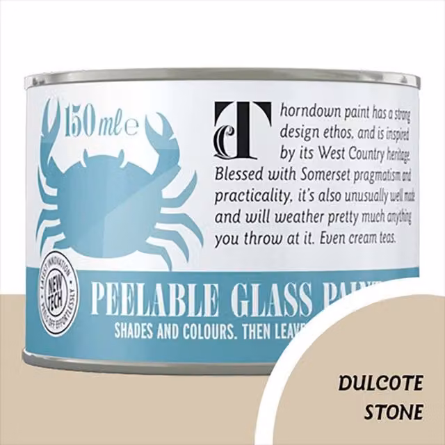 Thorndown Dulcote Stone Peelable Glass Paint in Satin Brown