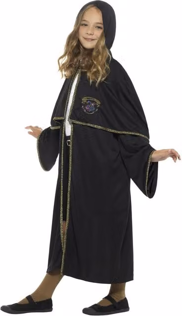 Smiffys Childrens Wizard Cloak in Black