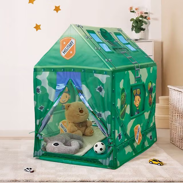 Livingandhome Portable Pretend Playhouse Play Tent in Green