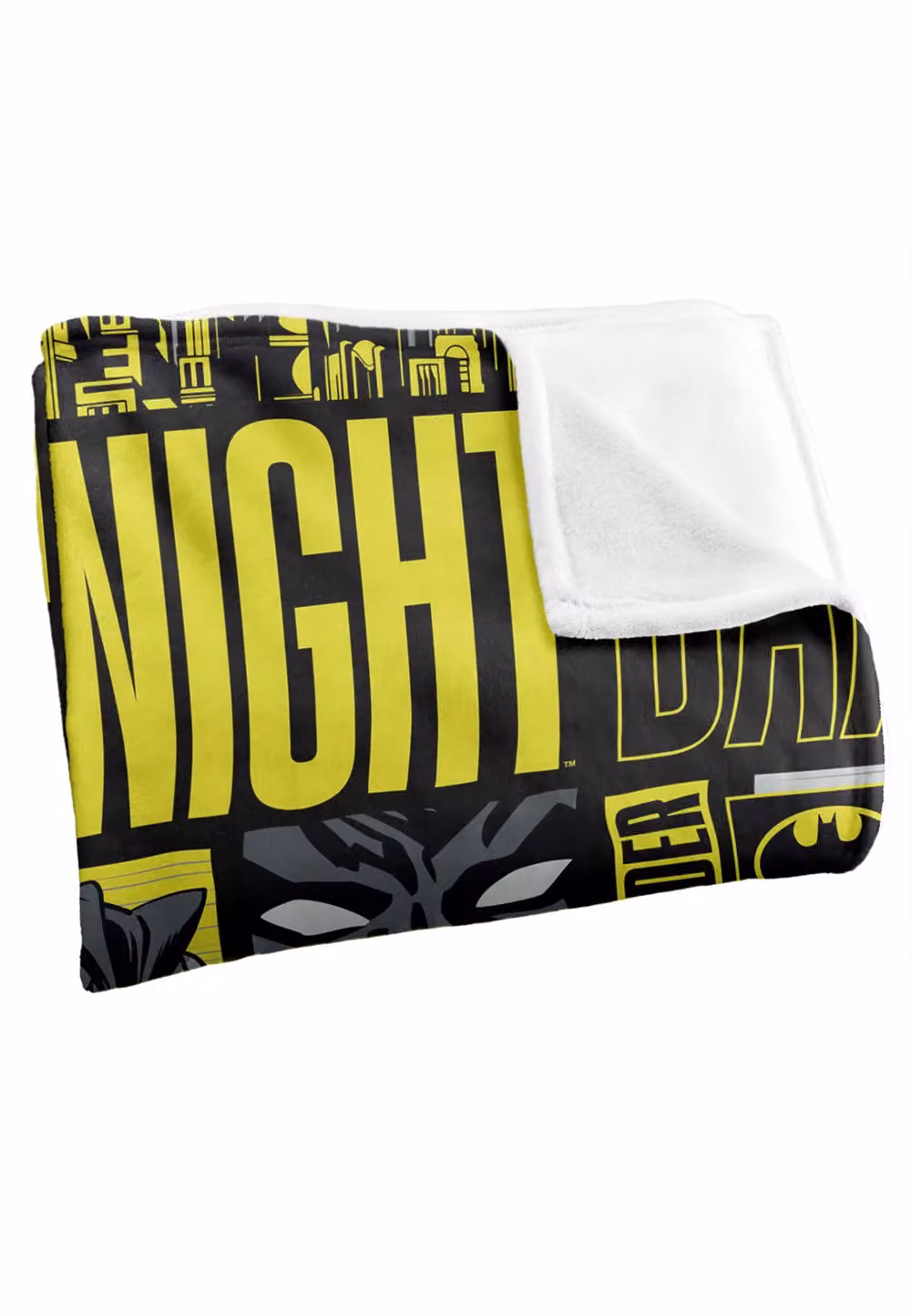 DC Comics Batman Dark Knight Panels Fleece Blanket, White and Multicolour, W: 152 cm, D: 127 cm – 3