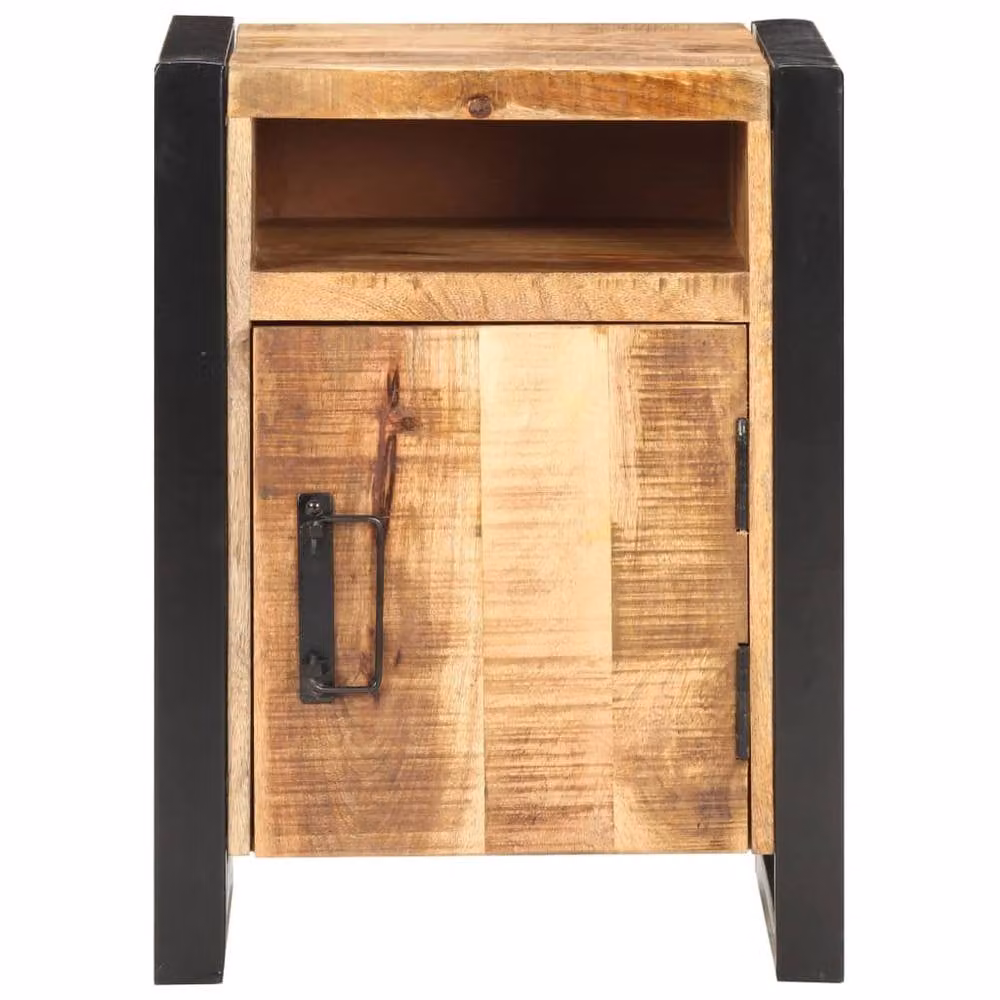 Berkfield Home Bedside Cabinet in Brown Solid Mango Wood, W/D/H: 40 x 35 x 55 cm – 2