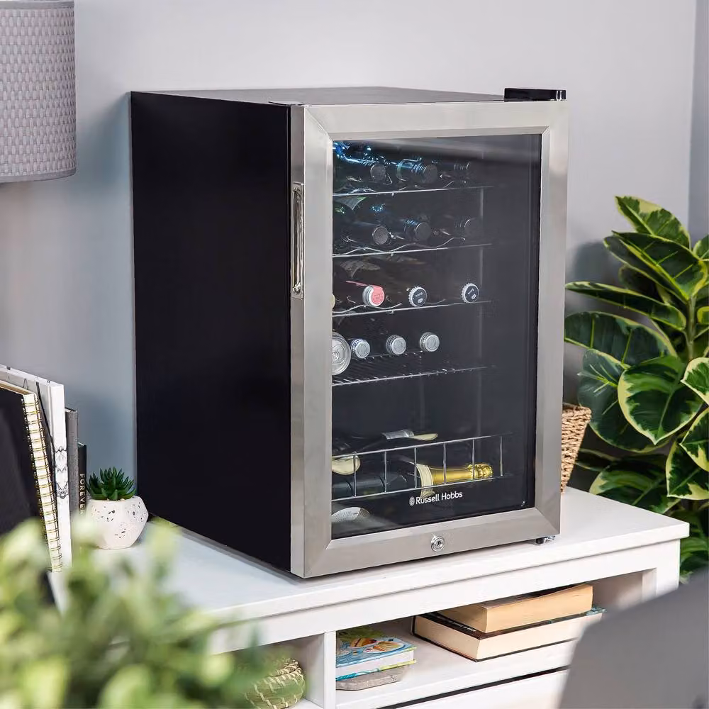 Russell Hobbs 62 Litre Glass Door Drinks and Wine Cooler with Lock, RHGWC4SS-LCK, Grey – 3