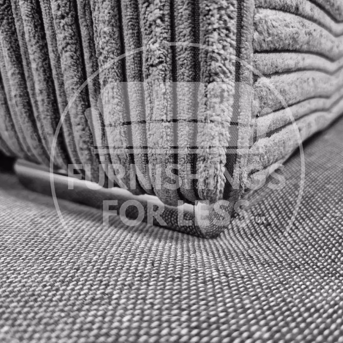 Furnishings For Less UK Delta 5 Seater L Shape Corner Sofa in Grey Jumbo Cord – 2