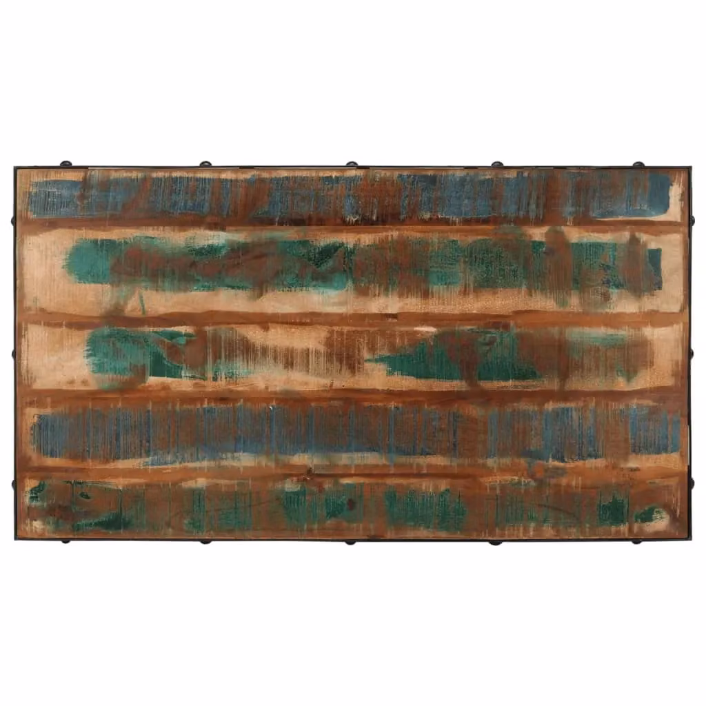 Berkfield Home Reclaimed Wood Coffee Table with Castors, W/D/H: 100 x 55 x 26 cm – 3