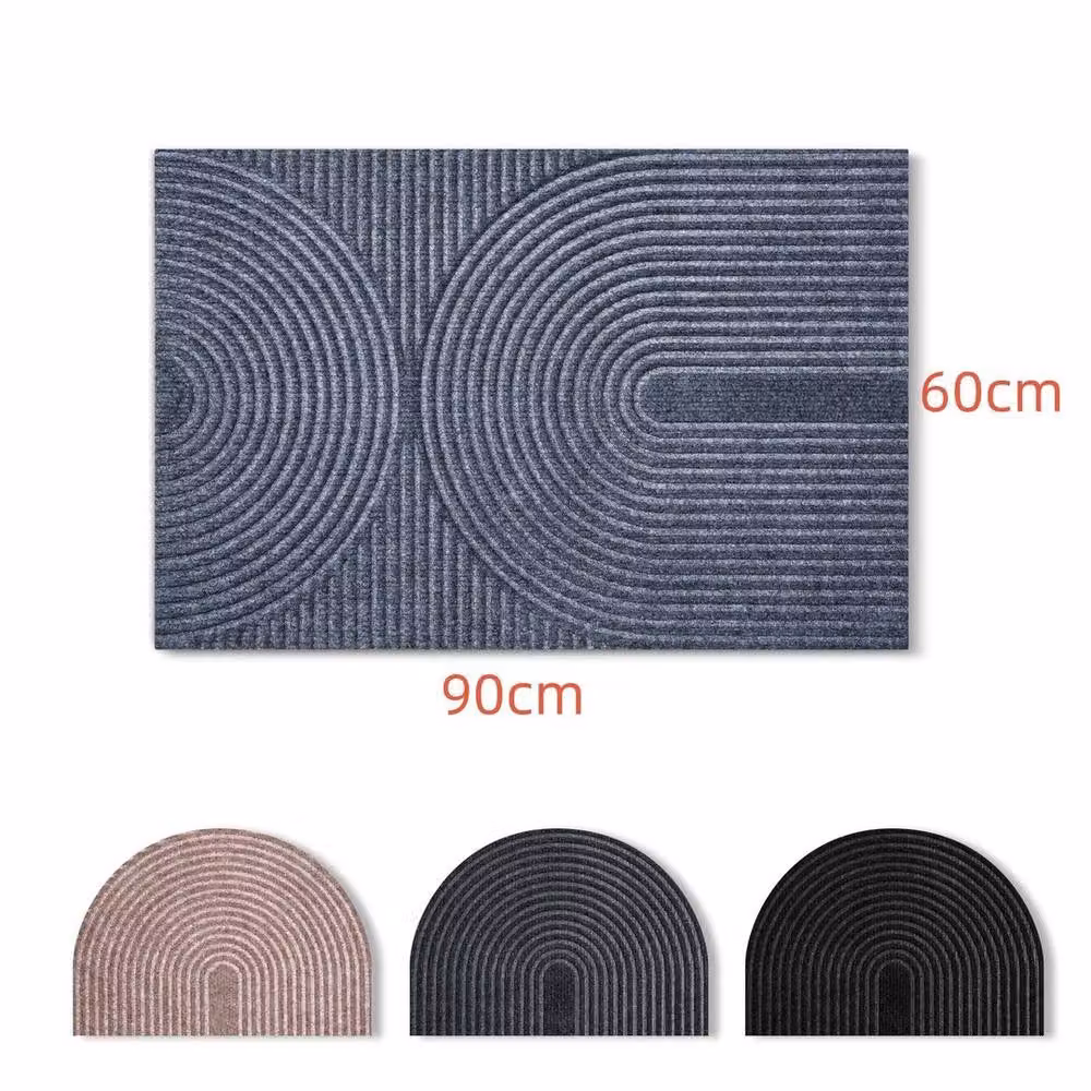 Pawnora Large Washable Non-Slip Door Mat in Light Grey, W: 100 cm, L: 190 cm – 2