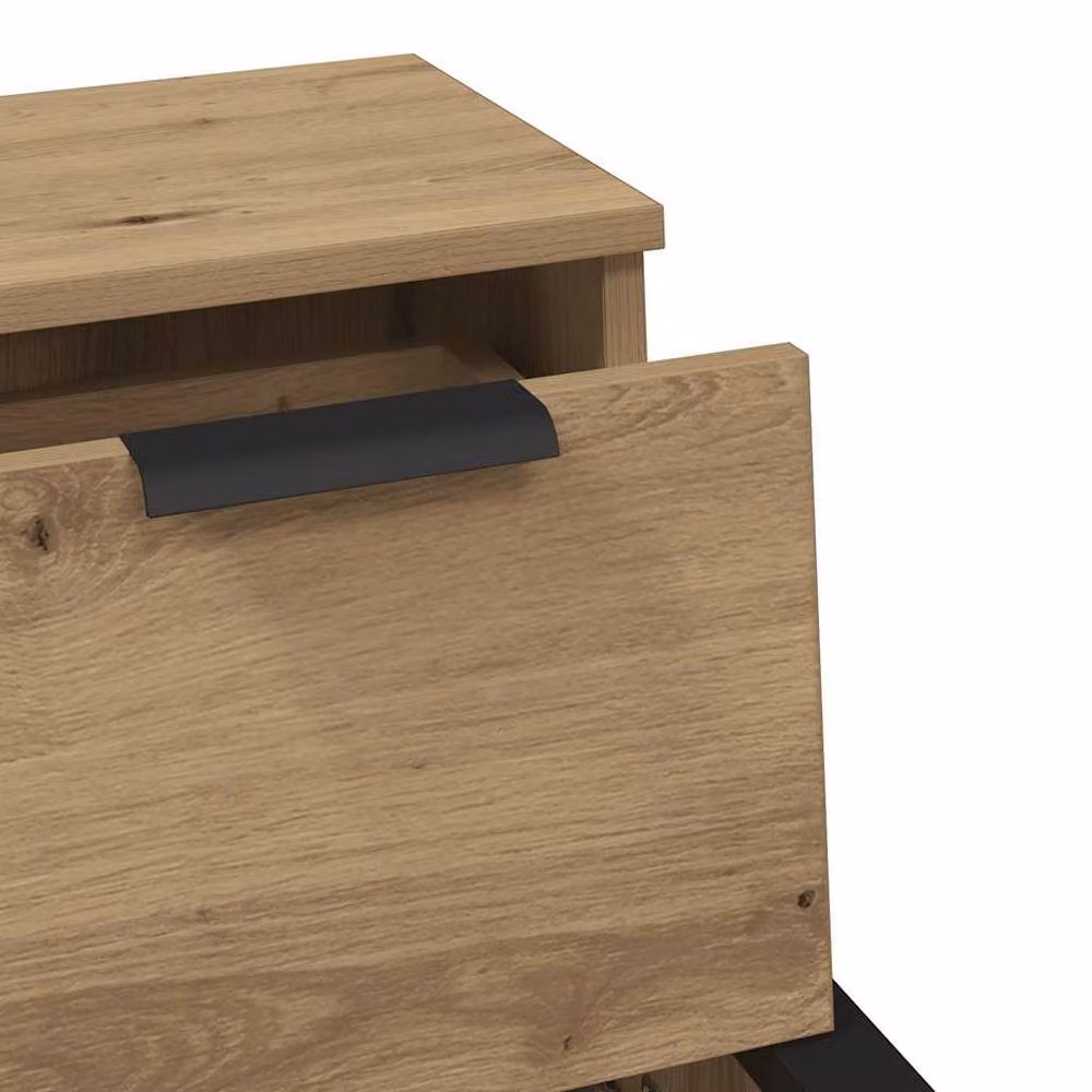 Berkfield Home Artisan Oak Sideboard in Brown, W/D/H: 30 x 30 x 70 cm – 4