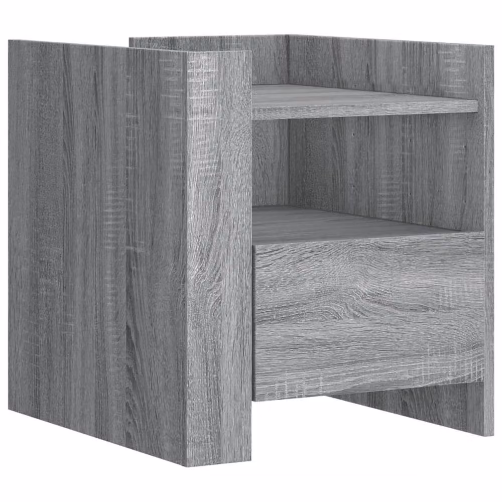 Berkfield Home Decorative Bedside Cabinet in Grey Sonoma, W/D/H: 45 x 50 x 50 cm – 3
