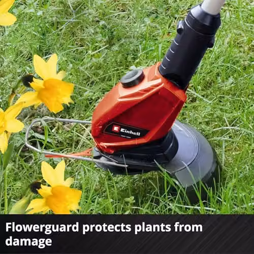 Einhell Power X-Change 18V Cordless Strimmer Kit in Red with Quick Charger and Rechargeable Battery, 24cm Cutting Width – 5