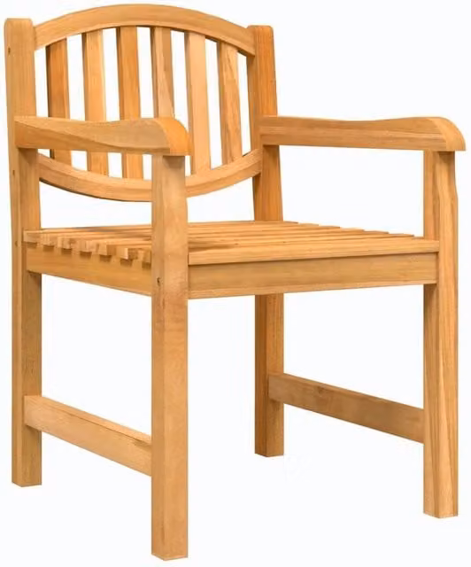 Berkfield Home Beautiful Garden Chairs, Set of 2, Brown Solid Teak Wood, W/D/H: 58 x 59 x 88 cm – 1