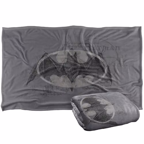 LOGOVISION Batman Arcane Bat Logo Super Soft Fleece Throw Blanket, Multicolour, W: 91.44 cm x L: 147 cm – 1