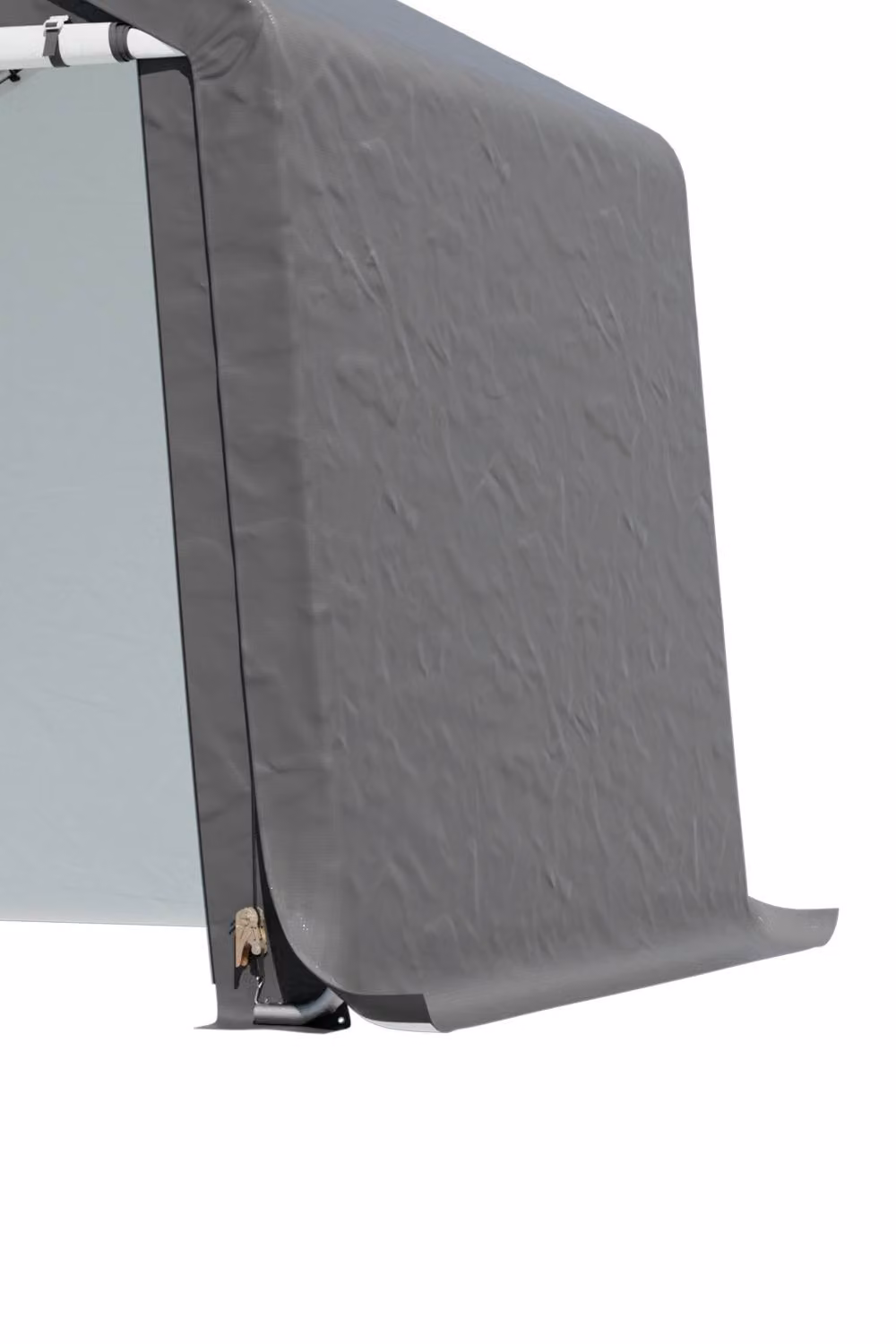 Living and Home Grey Galvanised Steel Gable Garden Storage Shed, W: 243.84 cm, D: 243.84 cm, H: 230.0 cm – 3