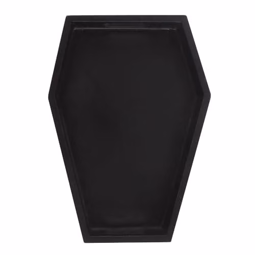 Something Different Plain Black Coffin Trinket Tray