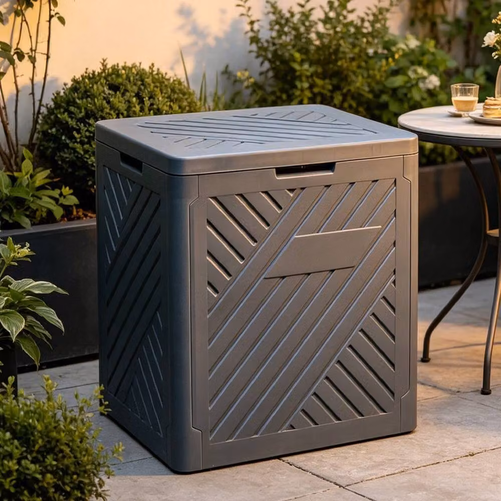 Gr8 Garden 120L Plastic Garden Storage Box in Anthracite Grey – 2