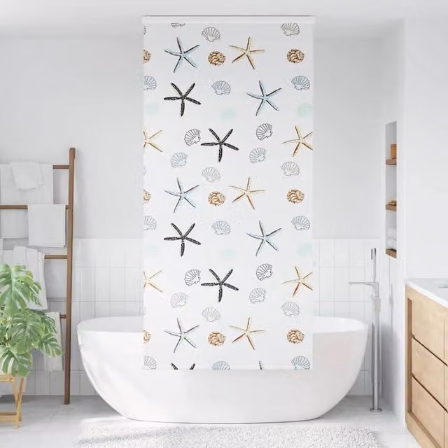 Berkfield Home White Opaque Shower Roller Blind with Cassette W/H: 110 x 240 cm