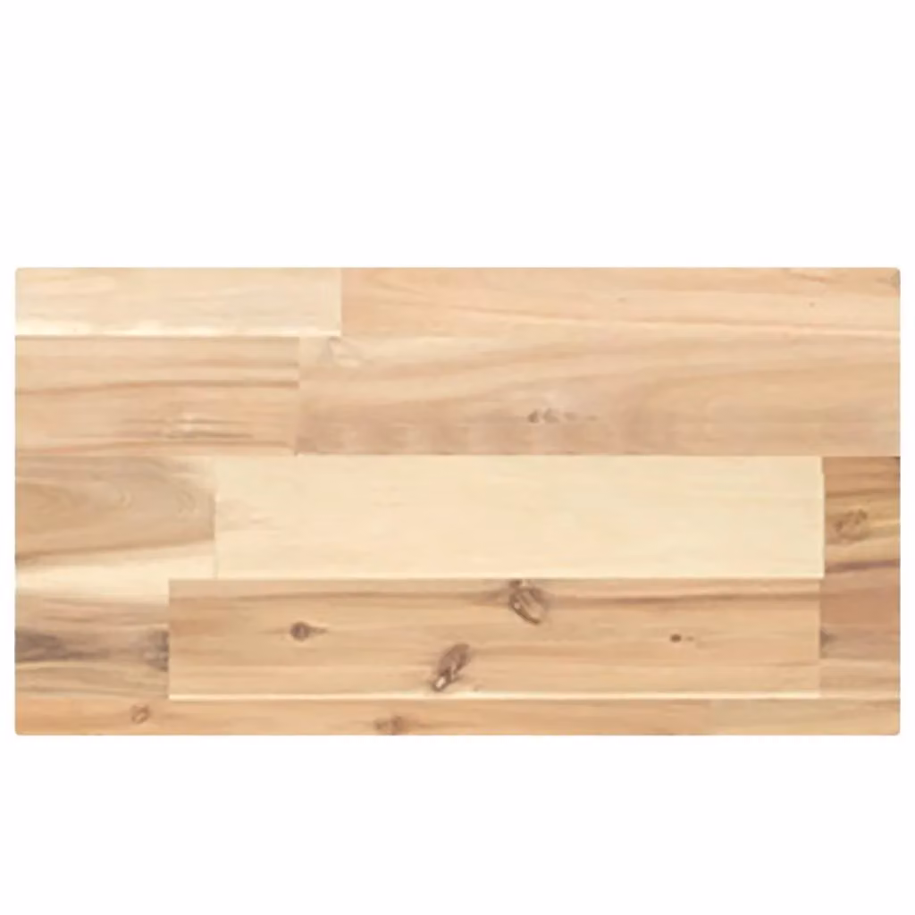 Berkfield Home Floating Shelf in Brown Untreated Solid Acacia Wood, W: 60 cm, D: 20 cm, H: 4 cm