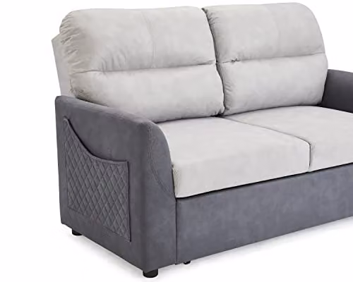 Home Detail David 2 Seater Grey Fabric Click-Clack Sofa Bed with Storage – 5
