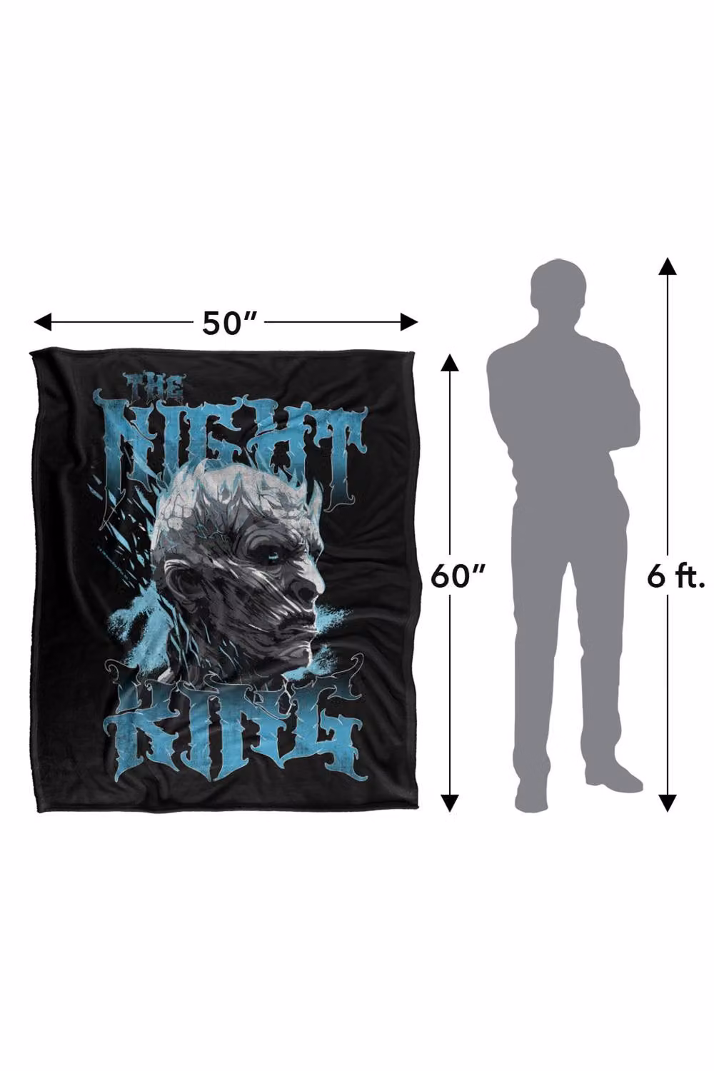 LOGOVISION Game of Thrones Night King Band Super Soft Fleece Throw Blanket, Multicolour, W: 91.44 cm x L: 147 cm – 8