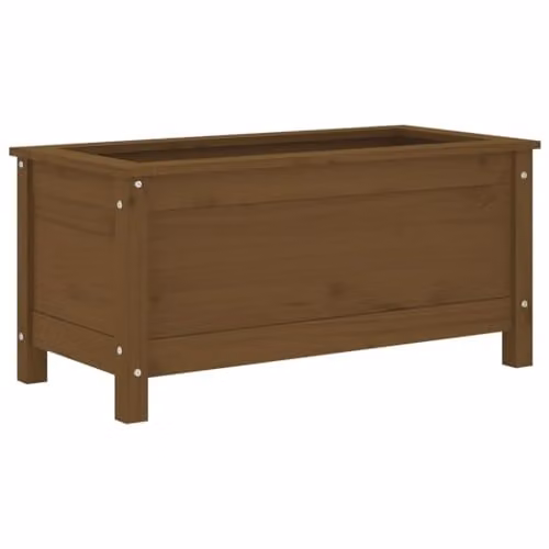 vidaXL Garden Planter Tub in Brown Solid Wood, W: 82.5 cm, D: 40 cm, H: 39 cm