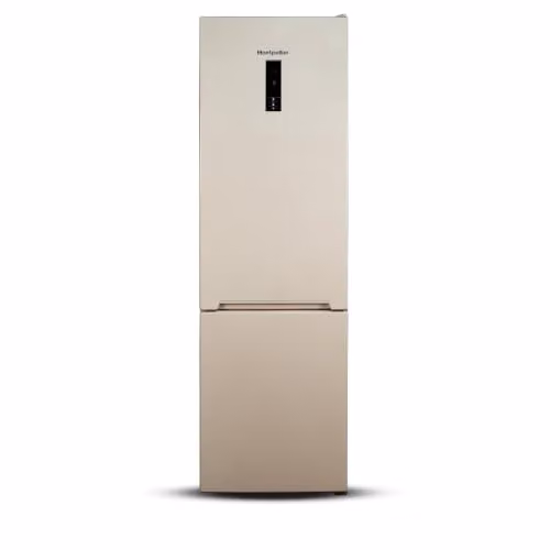 Montpellier Beige No Frost Fridge Freezer with 327L Capacity, Top Freezer and Zero Degree Zone, E Energy Rating
