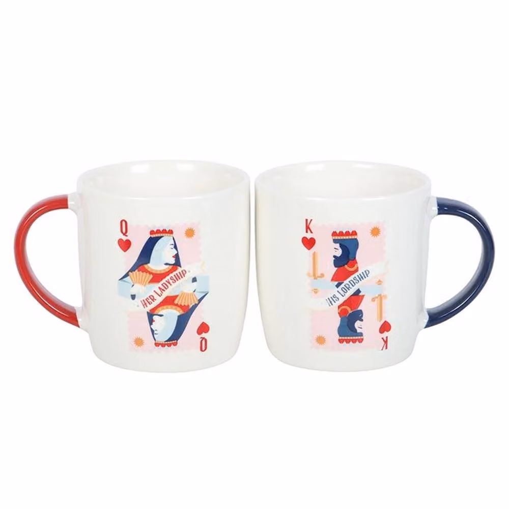 Uniqueful Her Ladyship & His Lordship Couples Ceramic Mug Set, 350ml – 2