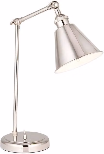 Netlighting Hal Adjustable Metal Desk Task Lamp in Silver with E14 Socket – 1