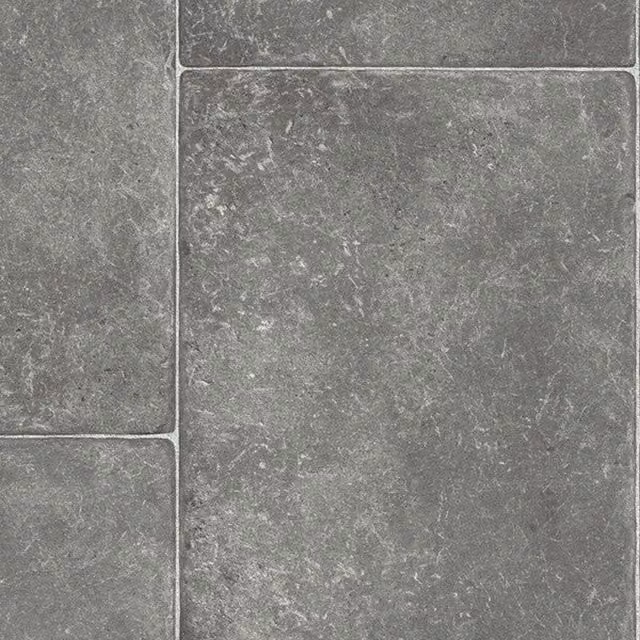 Vinyl Flooring UK Grey Stone Effect Marbled Anti Slip Vinyl Flooring Sheet, W: 100 cm, L: 200 cm, Thickness: 0.2 cm