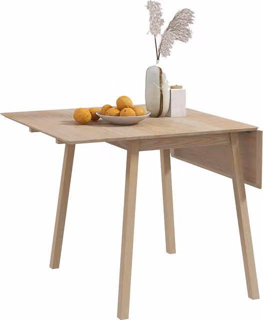 HOMCOM Extendable Drop Leaf Wood Dining Table in Brown Finish