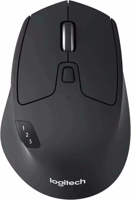 Logitech Triathlon Multi-Device Wireless Mouse, Black