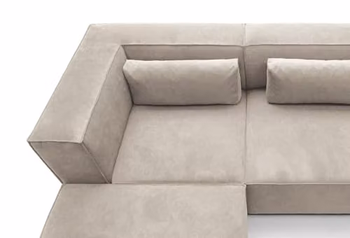 Abakus Direct Doris Reversible L-Shaped Corner Sofa in Beige Cord Chenille Fabric, W: 282 cm, D: 163 cm, H: 73 cm – 3