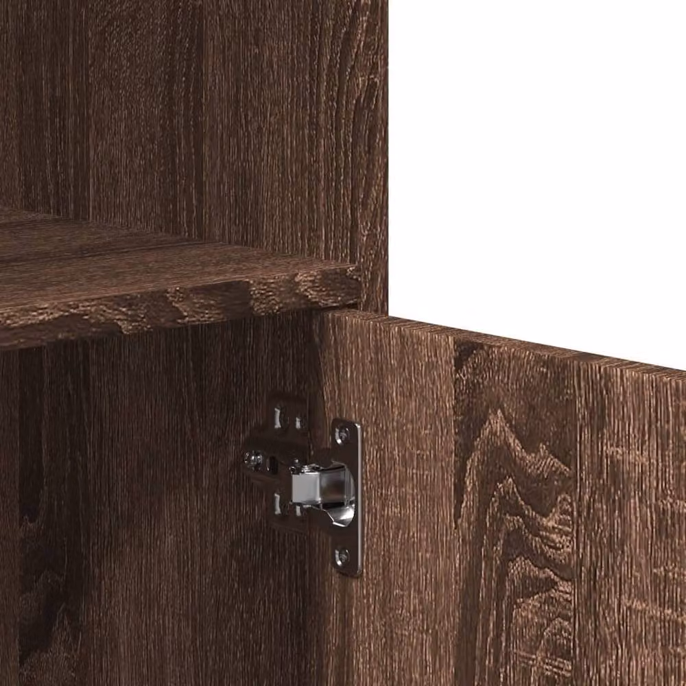 Berkfield Home Rolling Cabinet in Brown Oak, W/D/H: 55 x 40 x 91 cm – 5