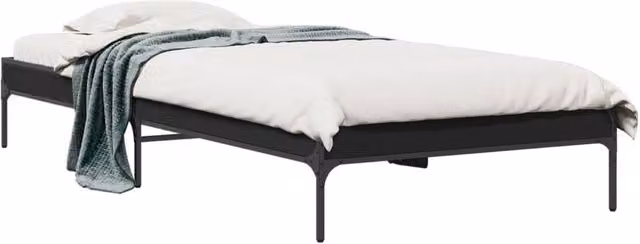 Berkfield Home Bed Frame in Black, W/D/H: 100 x 200 x 30 cm – 1
