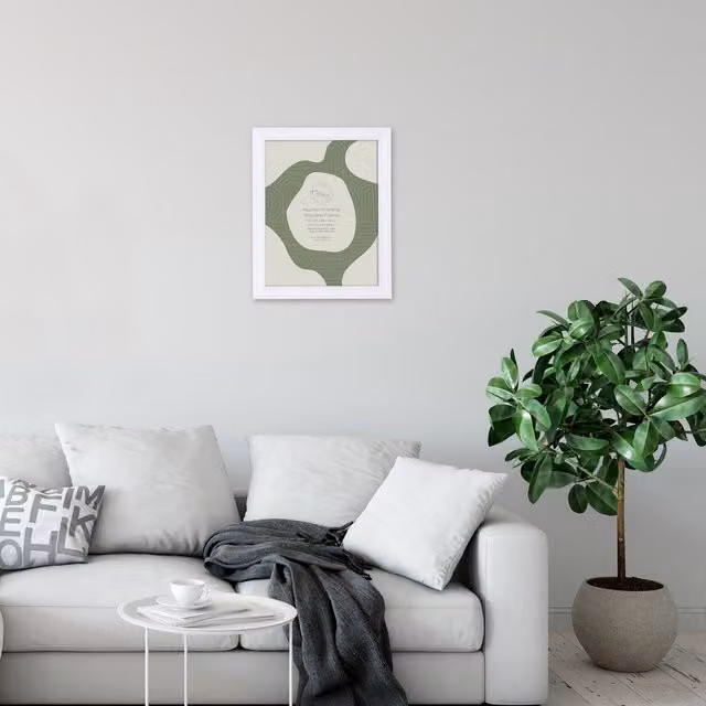 The Port. Co Gallery Minimalist Plain White Wooden Rectangular Single Tabletop Photo Frame, W: 35.56 cm, H: 27.94 cm, D: 2.54 cm