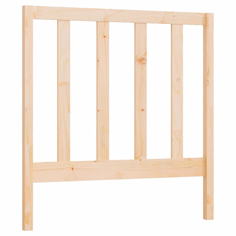 Berkfield Home Beautiful Solid Wood Pine Bed Headboard in Natural, W/D/H: 81 x 4 x 100 cm – 2