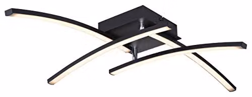 Globo Lighting Tansy I Modern LED Ceiling Light, Black – 1
