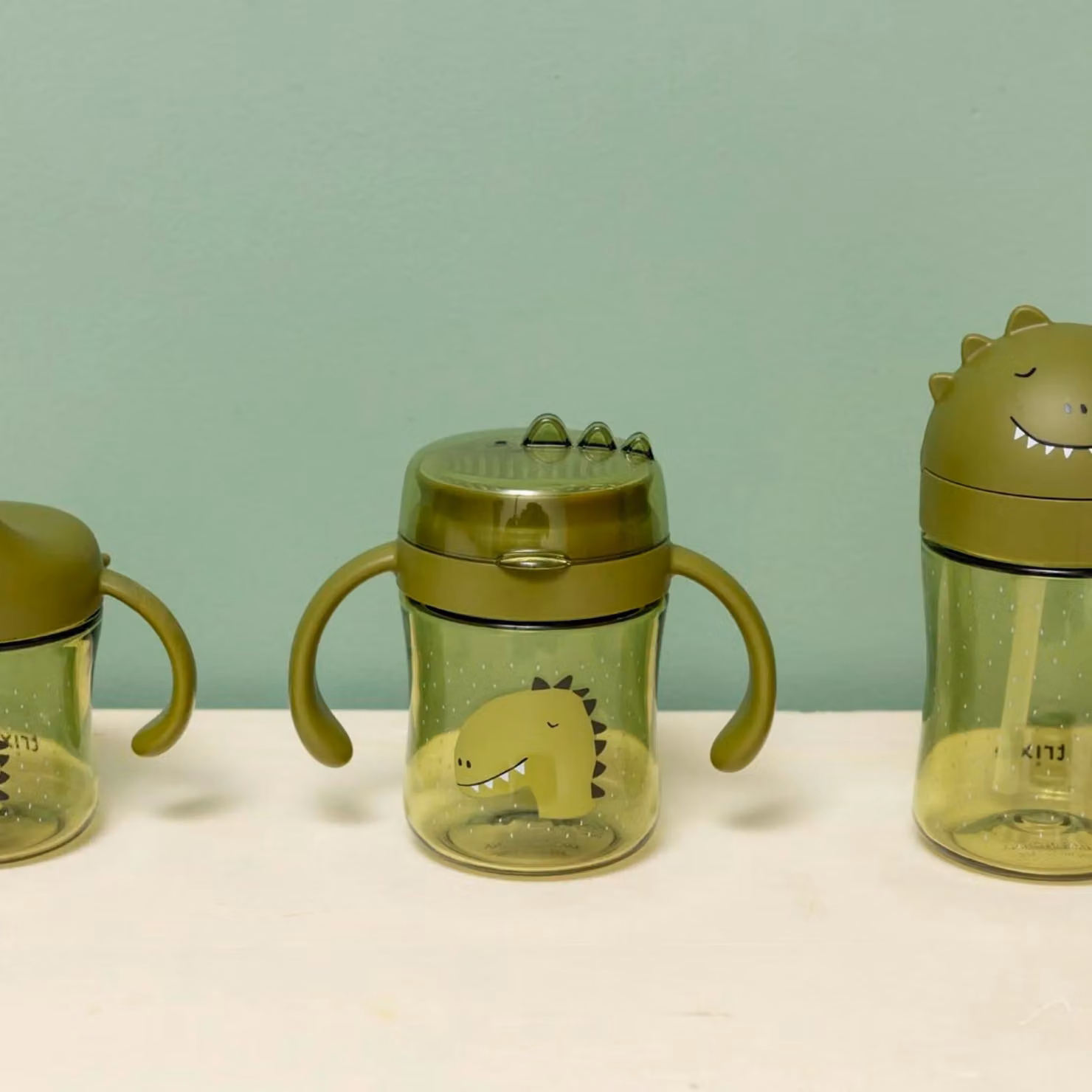 Trixie Mr. Dino 360 Cup with Handles and Lid, Green – 3
