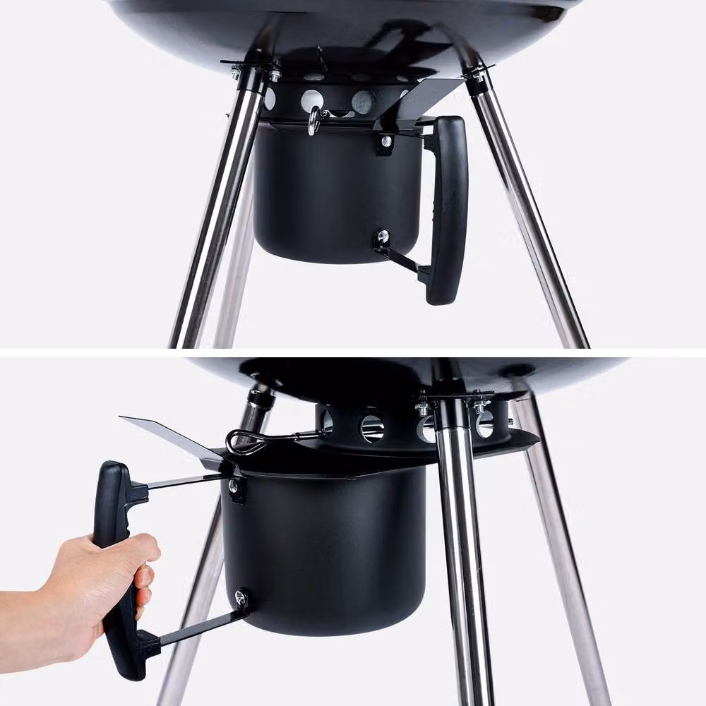sweeek Charcoal Kettle Barbecue in Black with Thermometer – 4