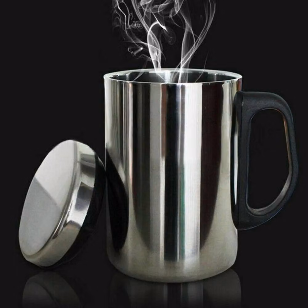 SPETLEK Silver Stainless Steel Thermal Tea Cup with Lid, 350ml – 3
