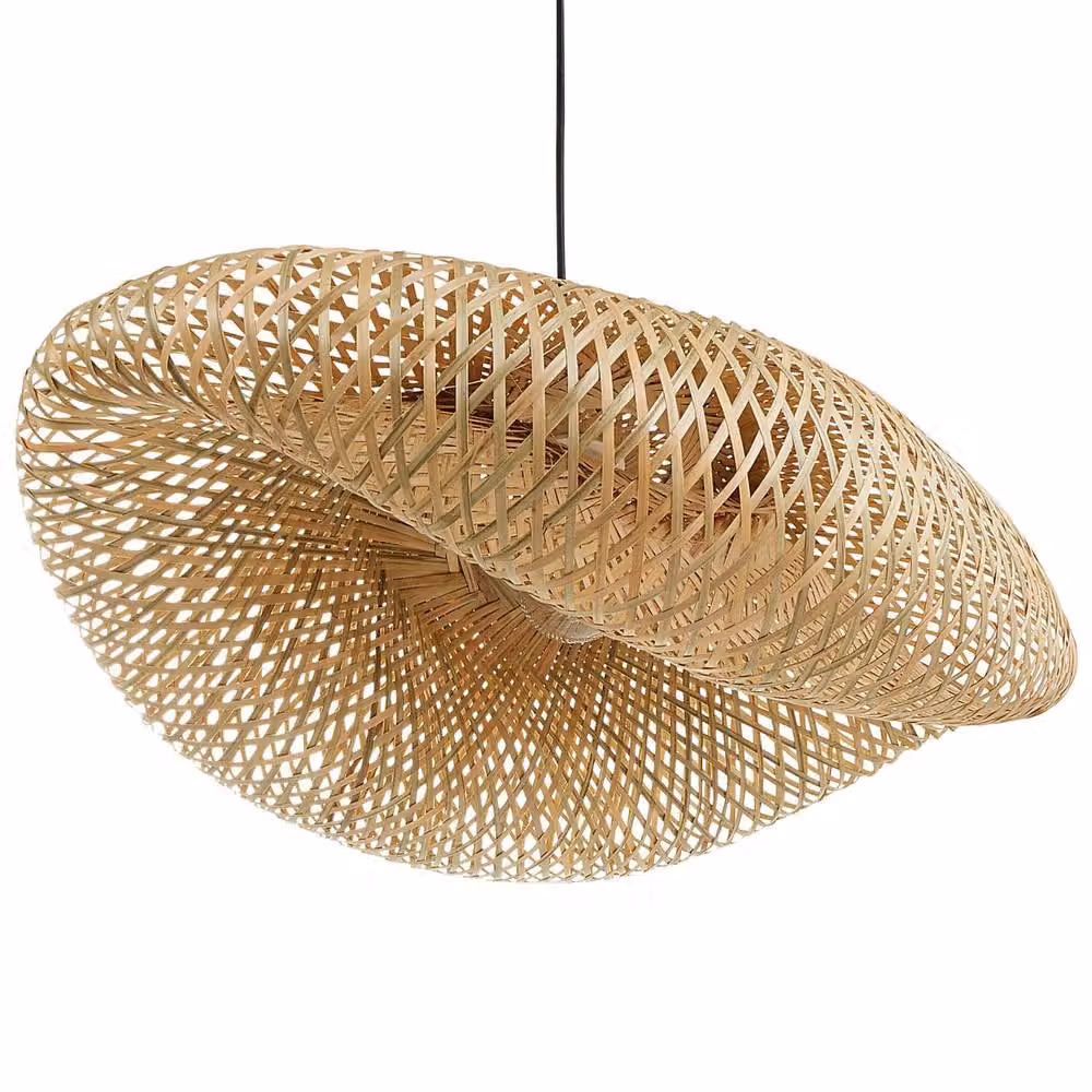 Wyld and Coco Elora Bamboo Pendant Lamp in Brown – 2