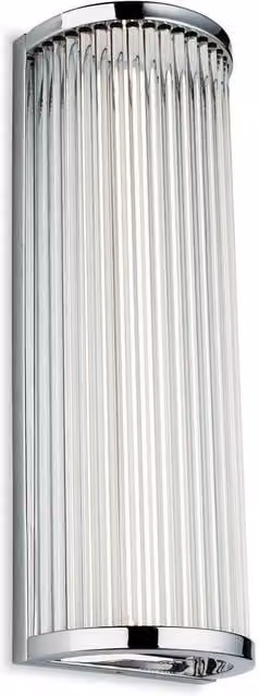 Netlighting Jewel Integrated LED Bathroom Flush Wall Light in Chrome with Transparent Glass Rods, IP44