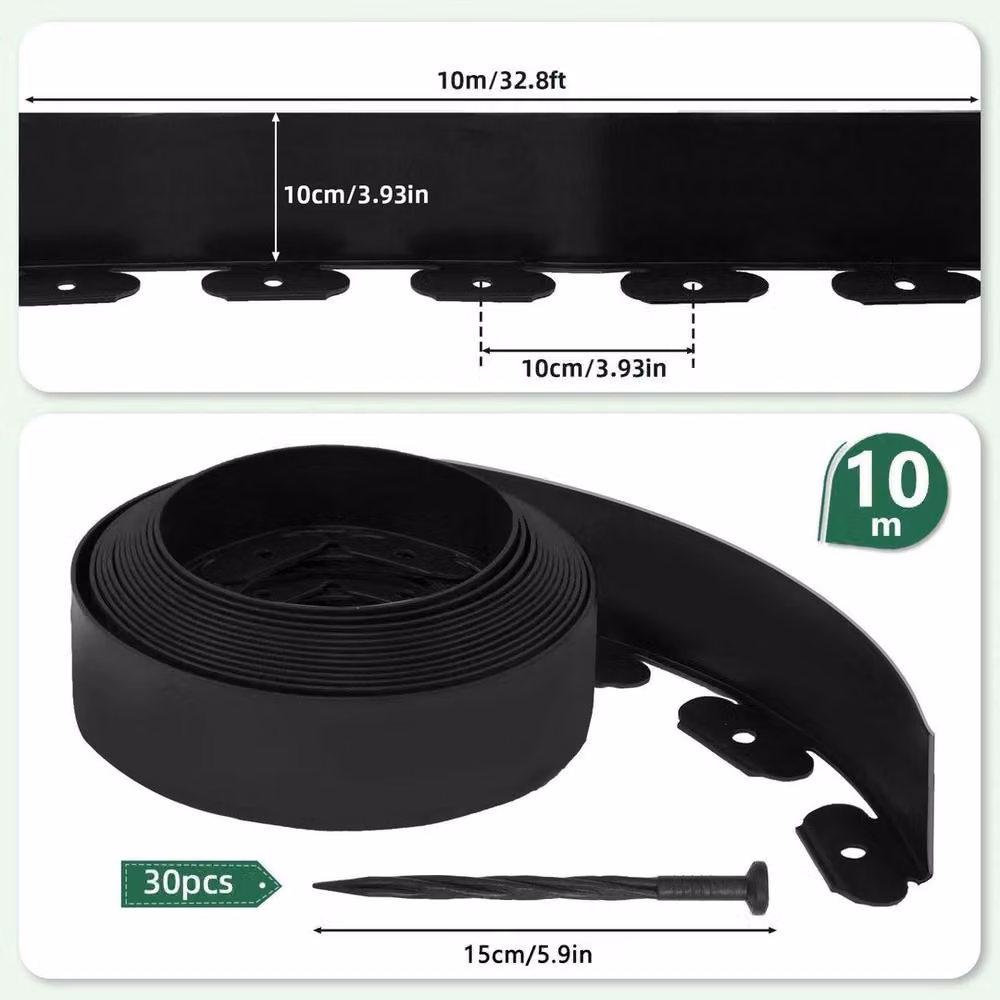 NESTLUNE Garden Edging Border, Black – 2