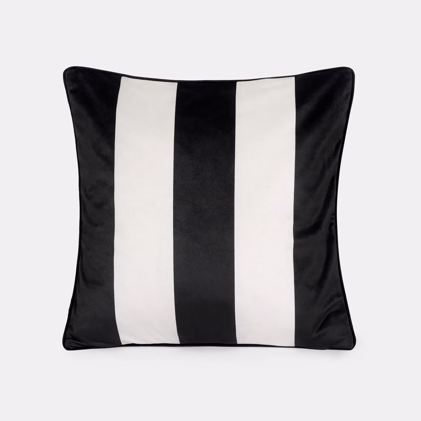 OHS 2 Pack Black and White Striped Matte Velvet Decorative Throw Pillows with Covers, W/D/H: 45 x 45 x 45 cm – 5