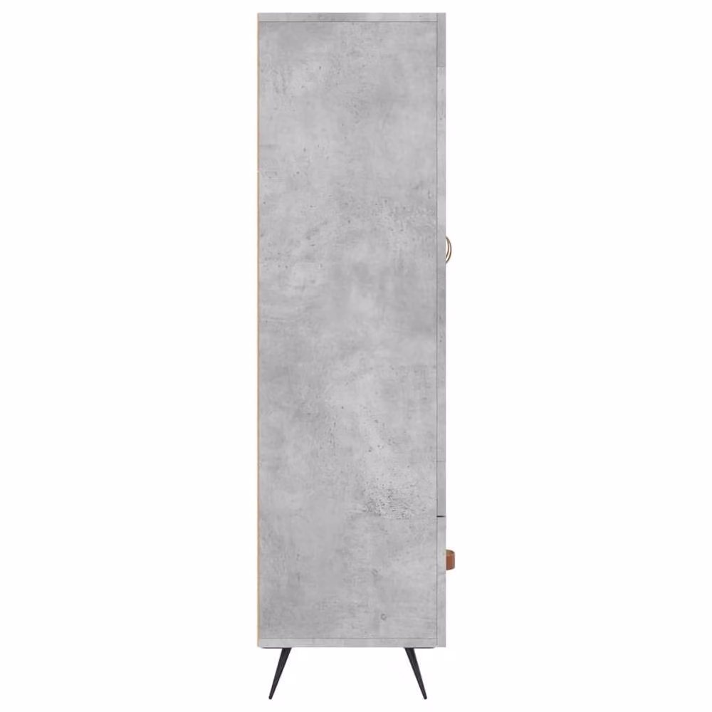 Berkfield Home Industrial Highboard in Concrete Grey with Glass Doors, W/D/H: 69.5 x 31 x 115 cm – 3