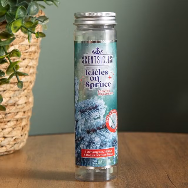 Samuel Alexander Icicles on Spruce Scented Christmas Scentsicles with 6 Hanging Hooks, 25g – 1