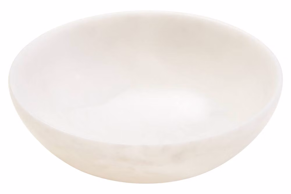 Orsina Marmore White Marble Serving Bowl – 2