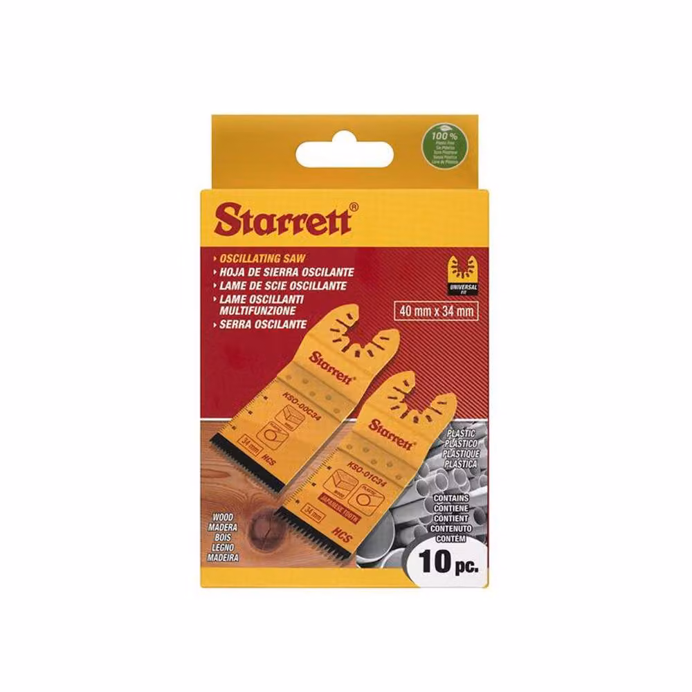Starrett KSO-1000 10 Piece HCS Oscillating Blade Set in Yellow – 2